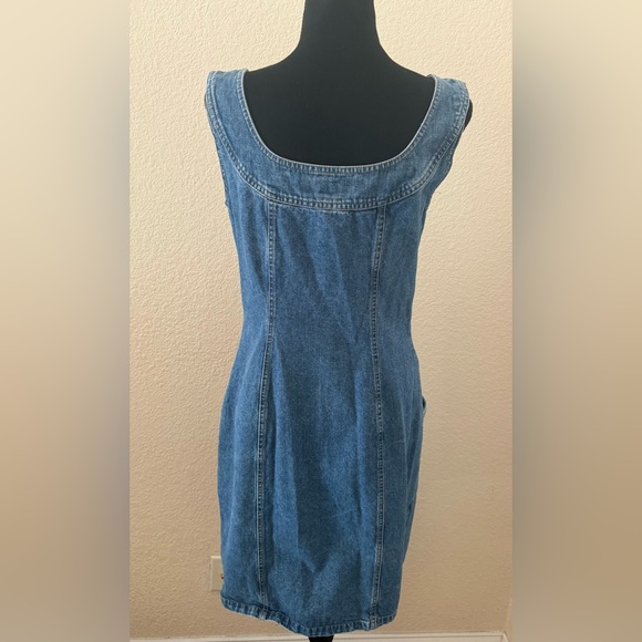 Vintage 80s Banana Republic Button Up Jean Dress Small - Picture 5 of 10